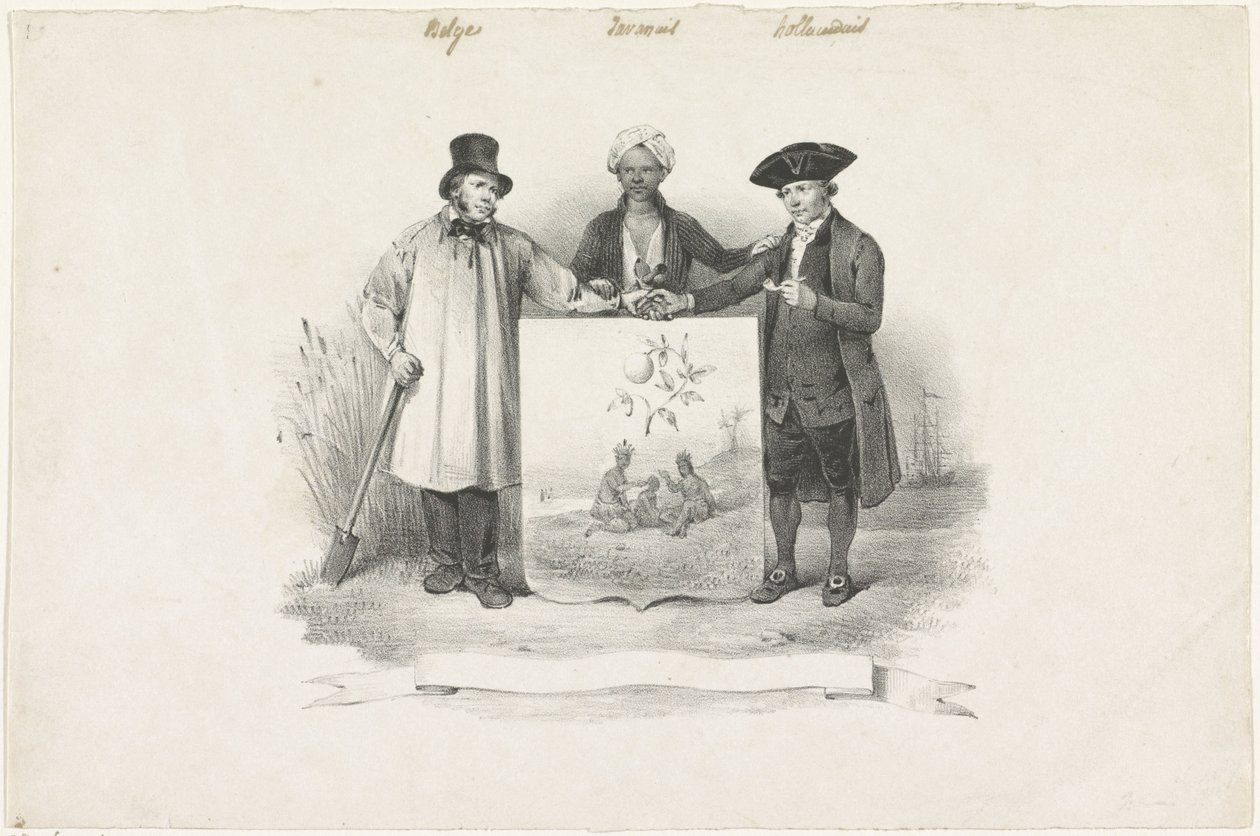 Stemma con Belga, Giavanese e Olandese, 1826 da Anonymous