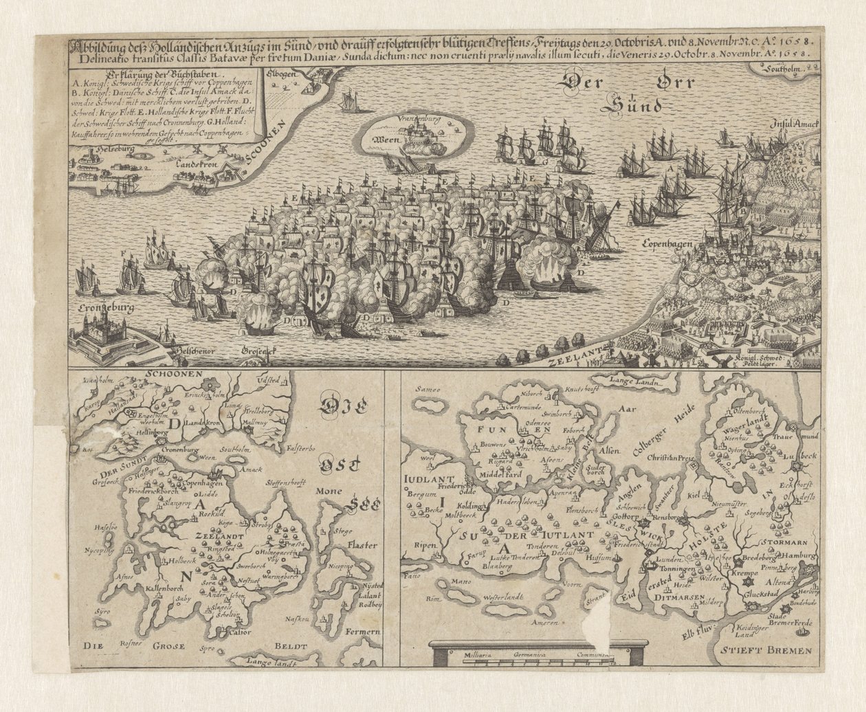 Battaglia navale nello stretto, 1658 da Anonymous