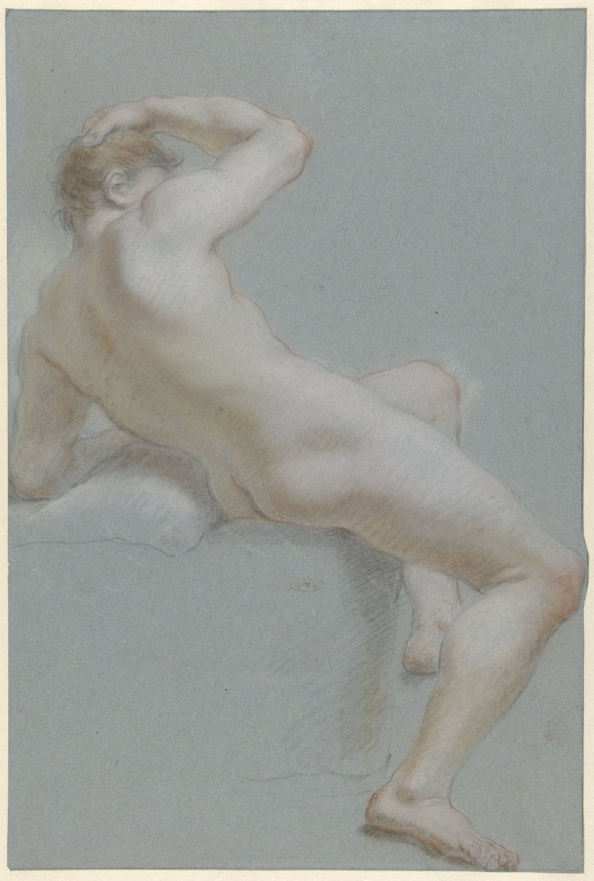 Uomo nudo seduto da Anonymous