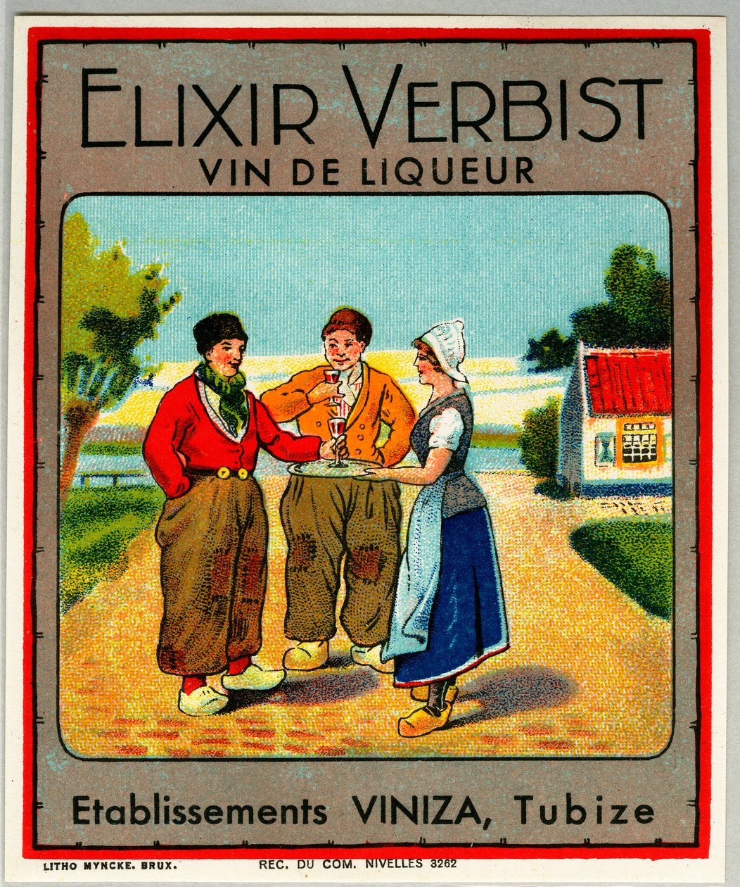 Pubblicità del liquore Elixir Verbist (cromolitografia) da Anonymous Anonymous