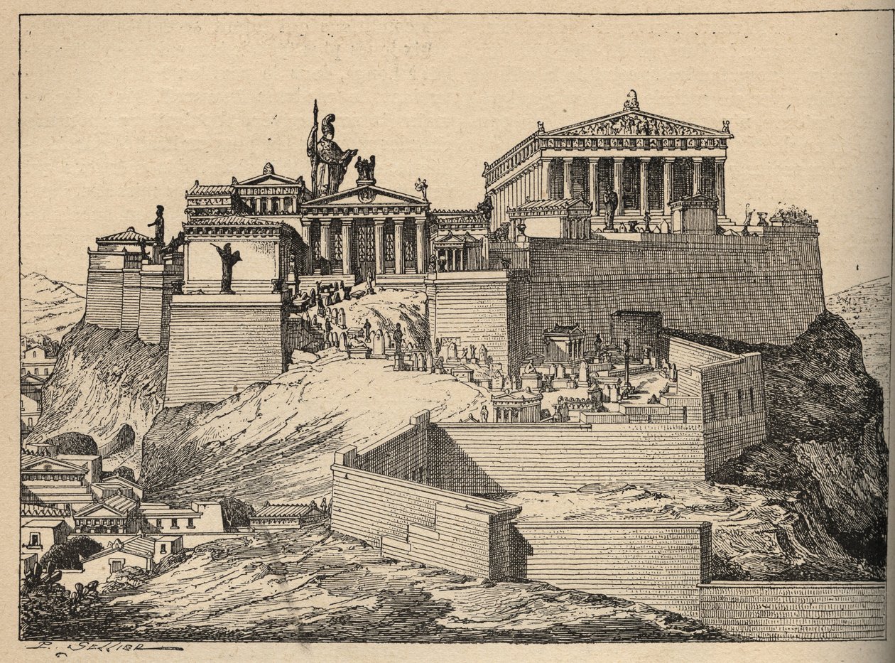 Antica Grecia: il Partenone, tempio di Atena, sulla collina dell