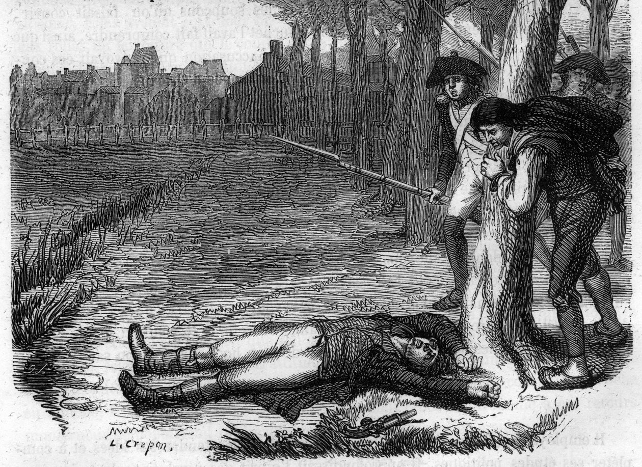 Arresto di Charles Jean Marie Barbaroux (1767-1794), politico francese nel 1793 - Incisione in "Histoire des Girondins" di Alphonse de Lamartine 1865-1866 - Collezione privata da Anonymous Anonymous