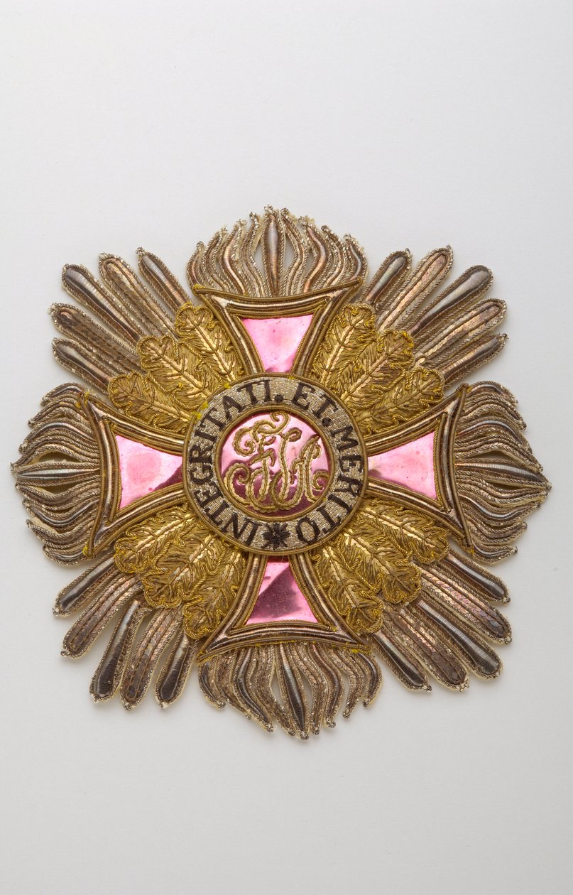 Austria - Ordine di Leopoldo: placca di cavaliere gran croce appartenente a Charles Louis Huguet, Marchese di Semonville (1759-1839) - Inizio XIX secolo - Ricami di fili d