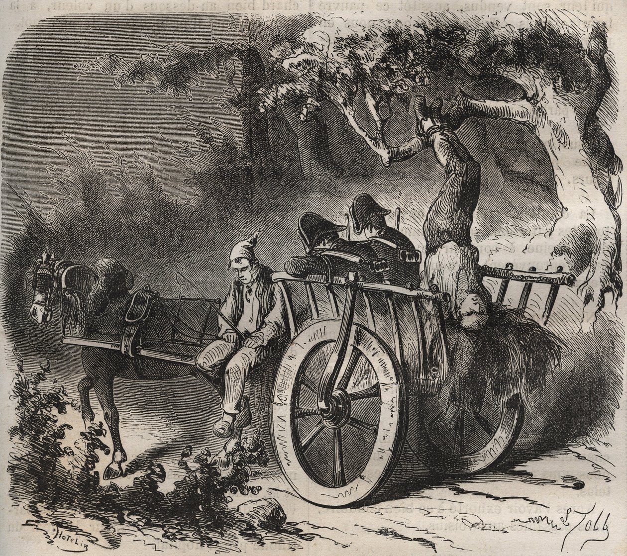 Audace fuga di una forza dal Bagne di Tolone nel XIX secolo. Incisione in "Histoire des bagnes depuis leur création à nos jours" (1877) di Pierre Zaccone (1817-1895). Collezione privata. da Anonymous Anonymous