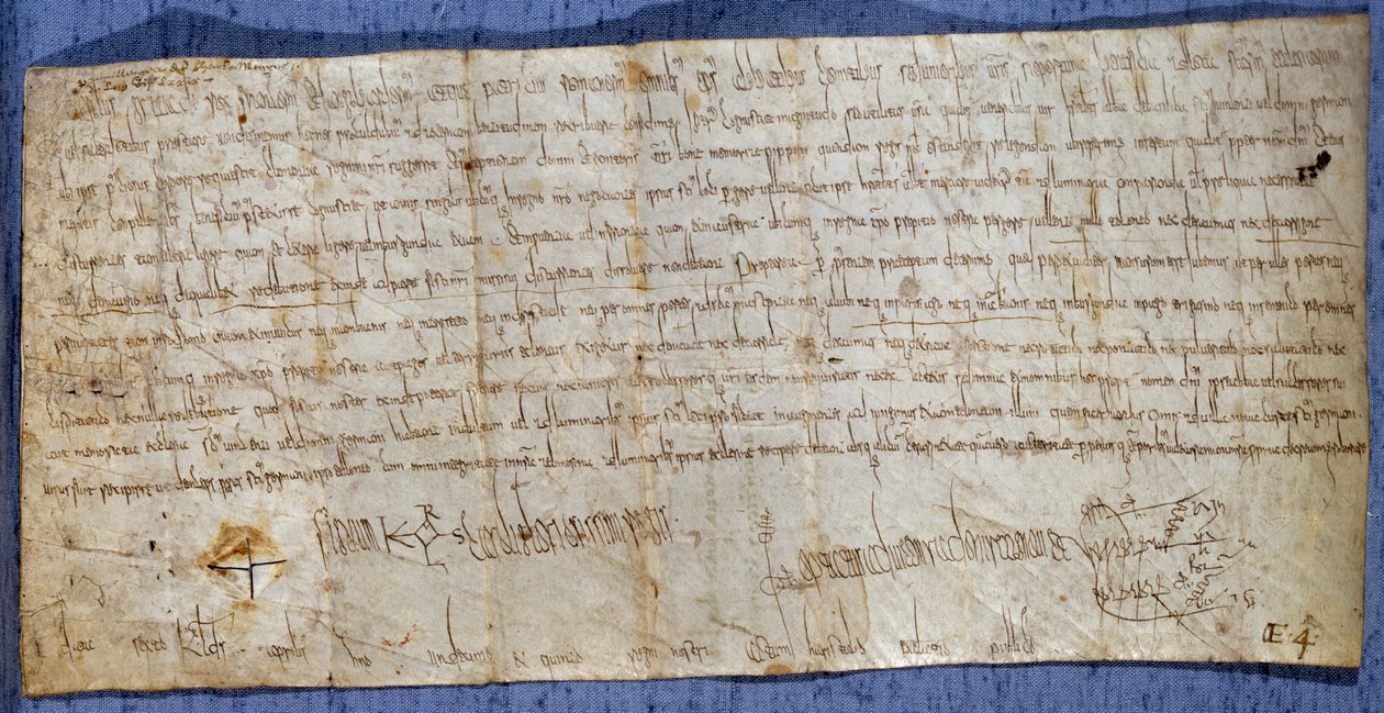 Carta di Re Carlo Magno (742-814) che esenta l