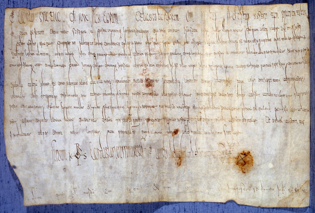 Carta di Re Carlo Magno (742-814) che esenta l