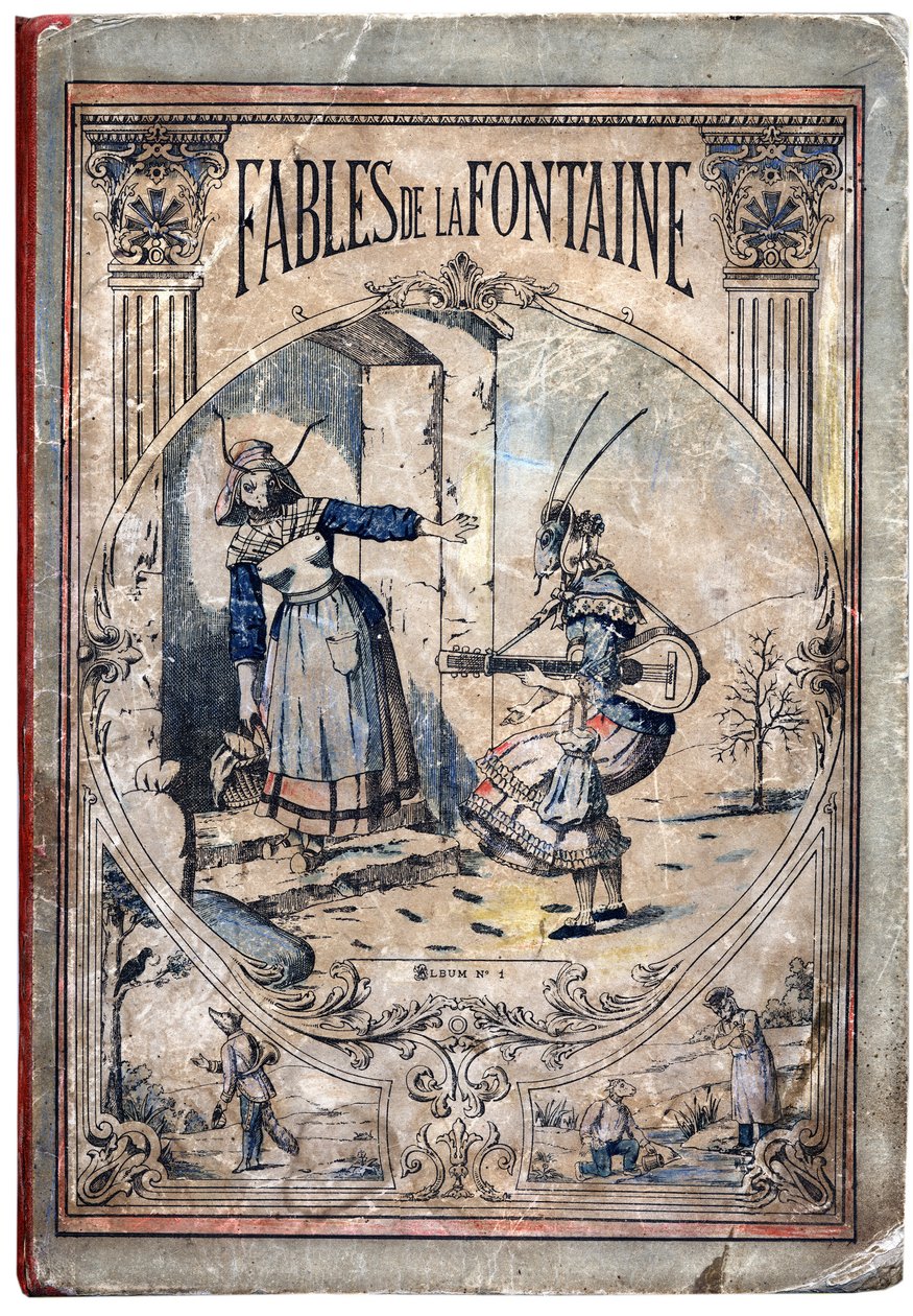 Copertina. Illustrazione anonima per Le Favole di Jean de LA FONTAINE (Lafontaine) (1621-1695). Imaging di Pont-a-Mousson, circa 1880. Collezione privata. da Anonymous Anonymous
