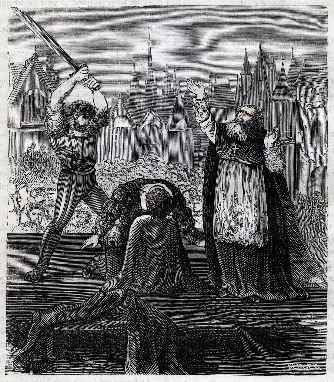Decapitazione del conte Egmont e Hoorn (1568) a Bruxelles durante la tirannia spagnola nei Paesi Bassi - Guerra dei Quattro Venti Anni (1568-1648): la decapitazione di Lamoral, conte di Egmont, principe di Gavre (1522-1568), politico olandese. Fu condannat da Anonymous Anonymous