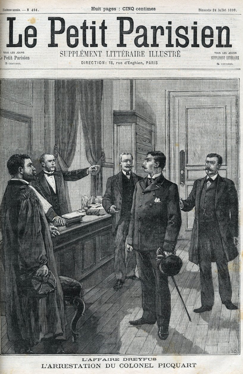 Caso Dreyfus, nel 1898, l