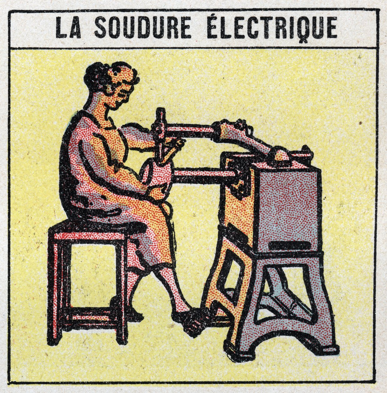 Strumenti elettrici: saldatura elettrica. Illustrazione anonima del 1925. Collezione privata. da Anonymous Anonymous