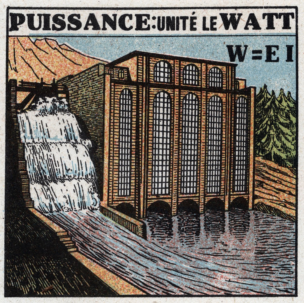 Unità elettriche: Watt per misurare la potenza elettrica. Illustrazione anonima del 1925. Collezione privata. da Anonymous Anonymous