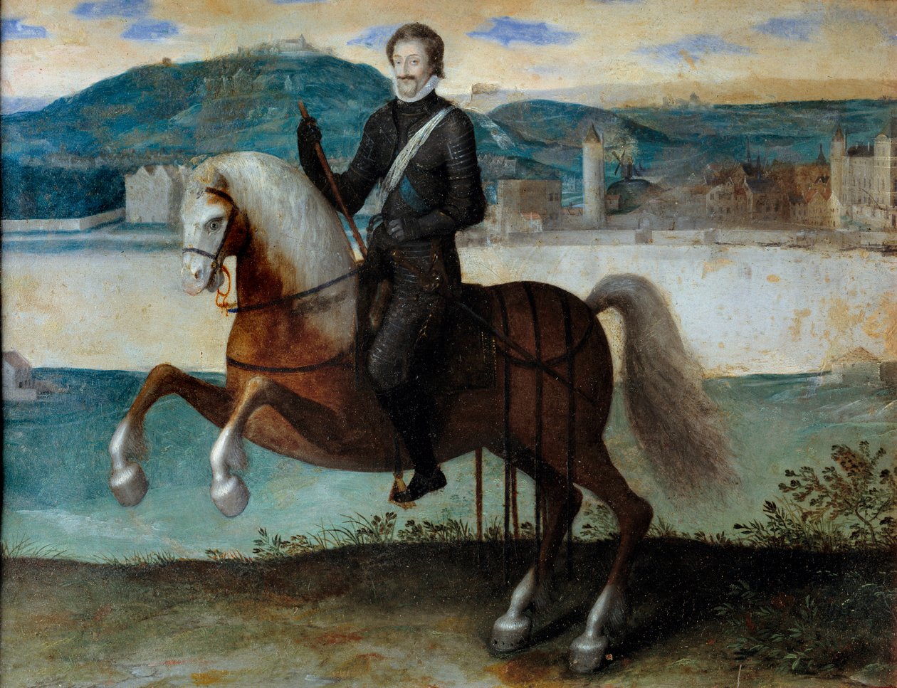 Ritratto equestre di Enrico IV davanti a Parigi da Anonymous Anonymous