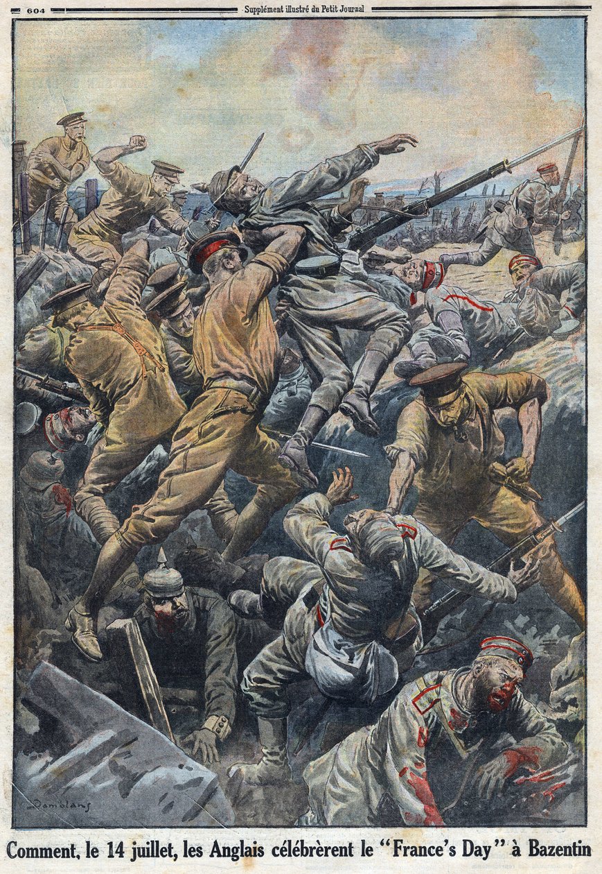 Prima Guerra Mondiale 1914-1918. Battaglia di Crete Bazentin il 13 e 14 luglio 1916 dove gli inglesi si opposero all