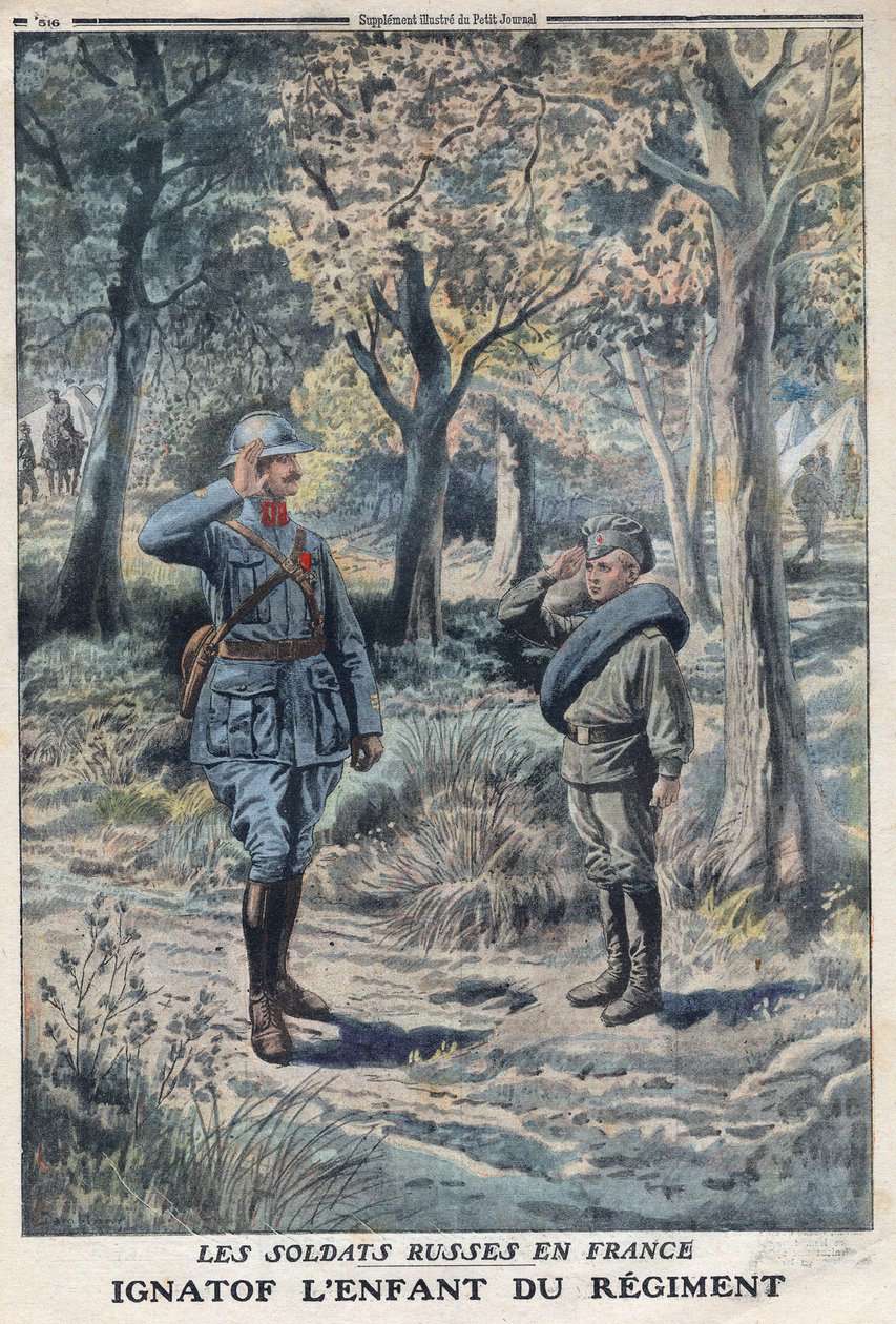 Prima Guerra Mondiale 1914-1918. Il giovane soldato russo Ignatof in un reggimento dell