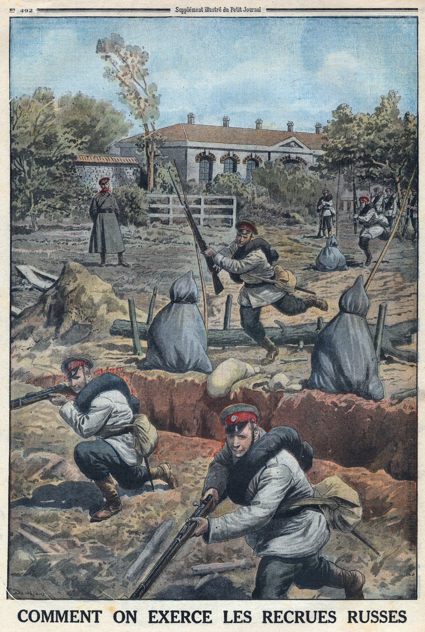Prima Guerra Mondiale 1914-1918. Addestramento di giovani soldati reclutati dall