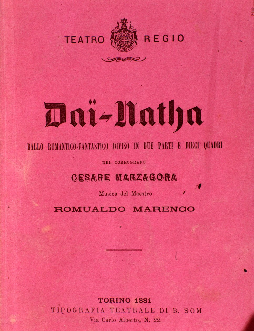Prima pagina dello spartito Dai-Natha, balletto di Romualdo Marenco da Anonymous Anonymous