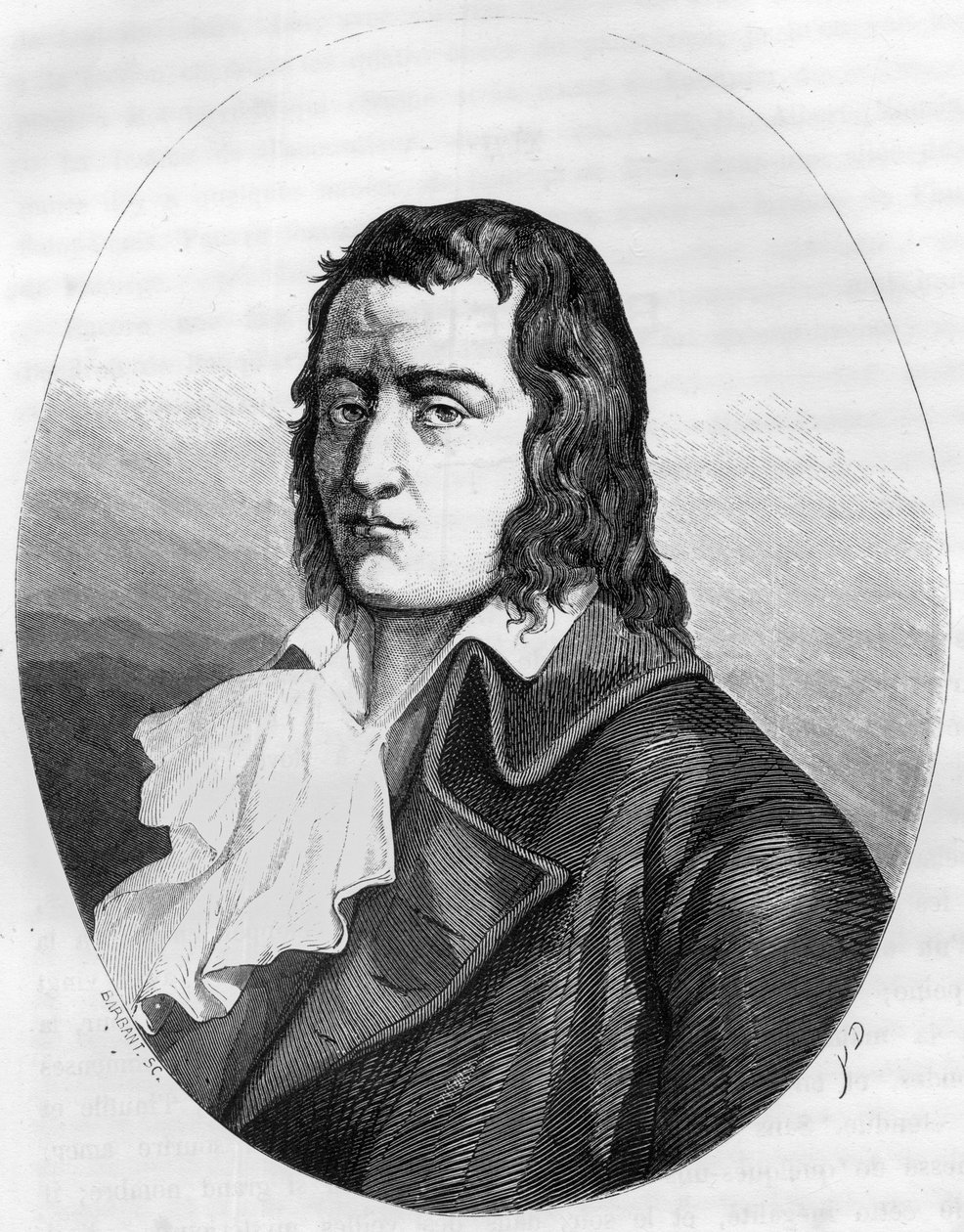 Rivoluzione Francese: Ritratto di Francois Babeuf detto Gracchus (1760-1797) rivoluzionario francese - Incisione del 1863 in "Le Livre Rouge - Histoire De L