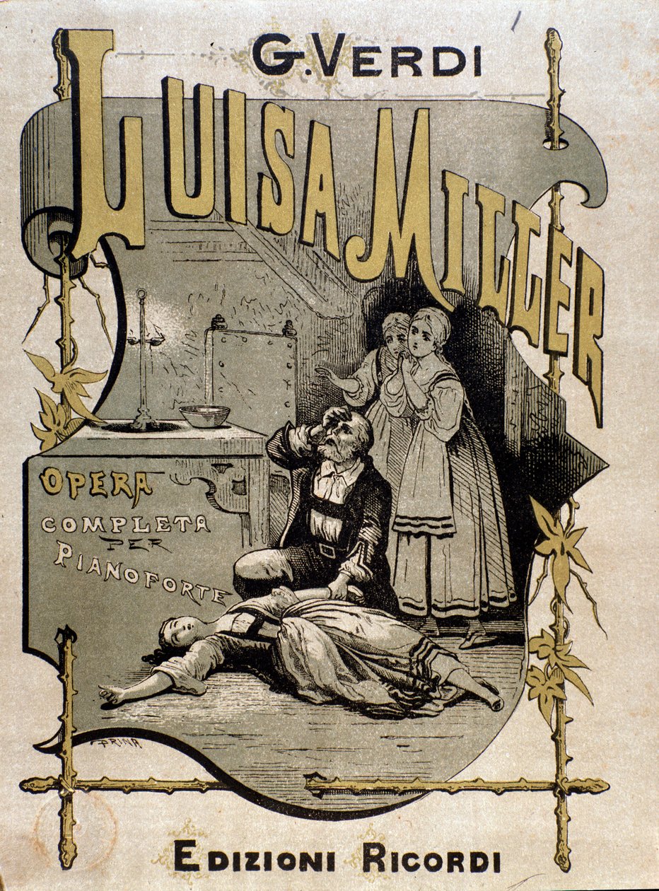 Frontespizio della partitura musicale di Luisa Miller, opera di Giuseppe Verdi da Anonymous Anonymous