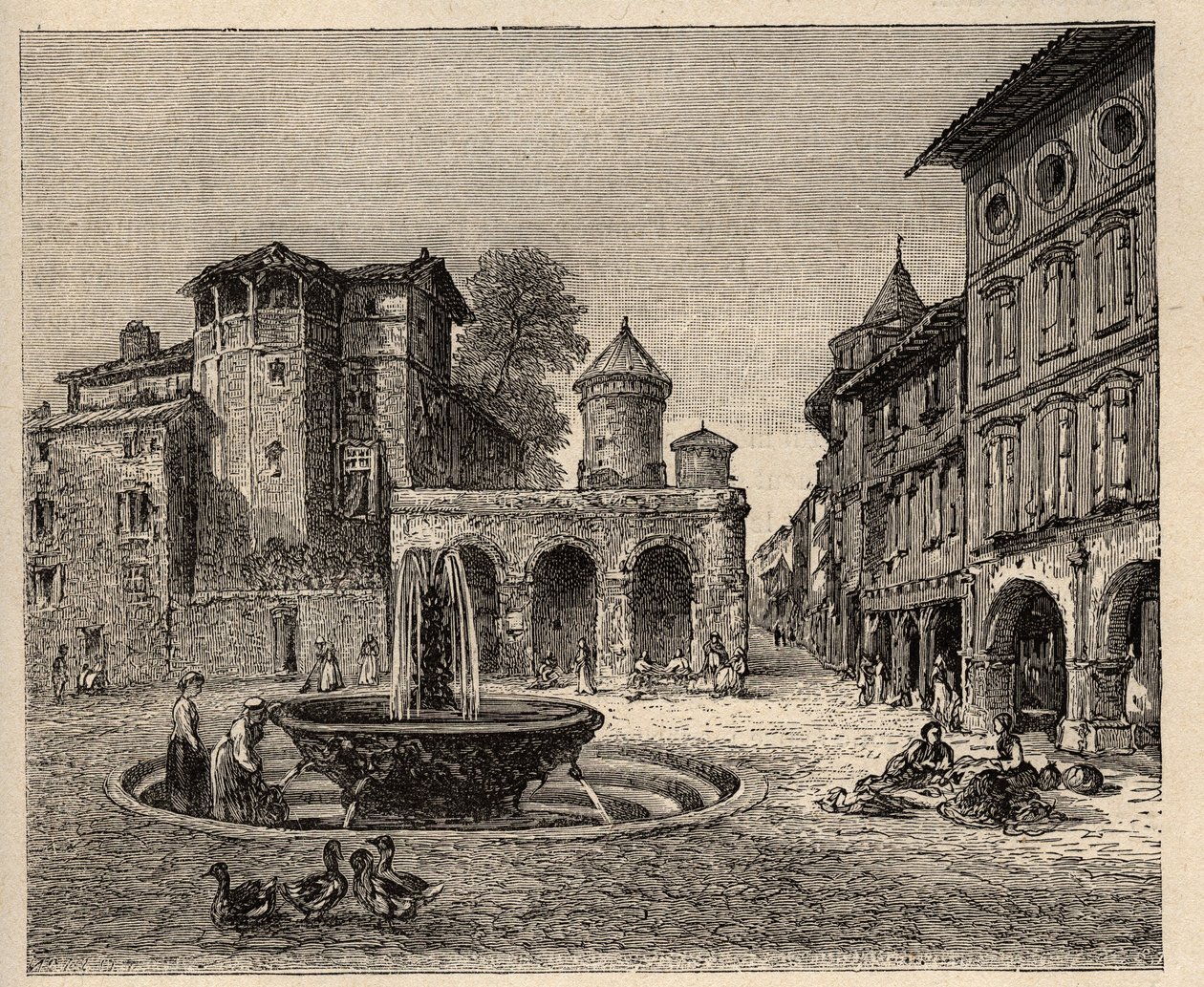 Gaillac - Tarn - Occitania - incisione in 