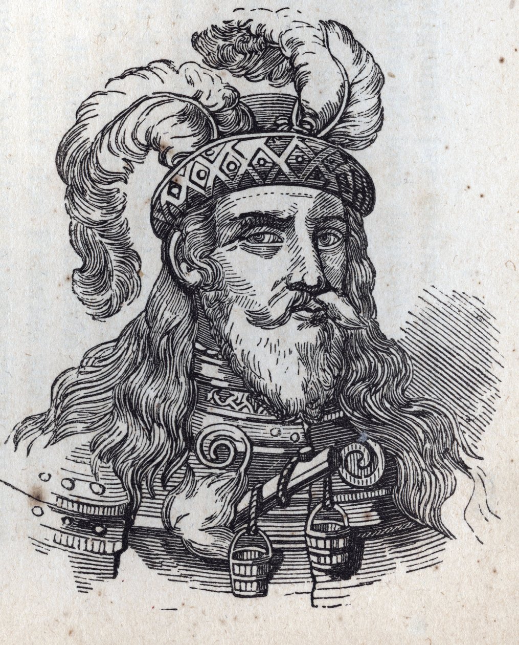 Galeazzo II Visconti - Ritratto di Galeazzo II Visconti - 1320-1378 - incisione da Anonymous Anonymous