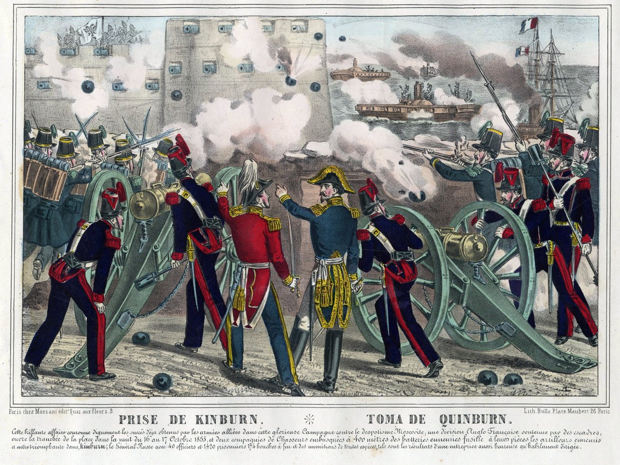 Guerra di Crimea - Battaglia di Kinburn (1855) da Anonymous Anonymous