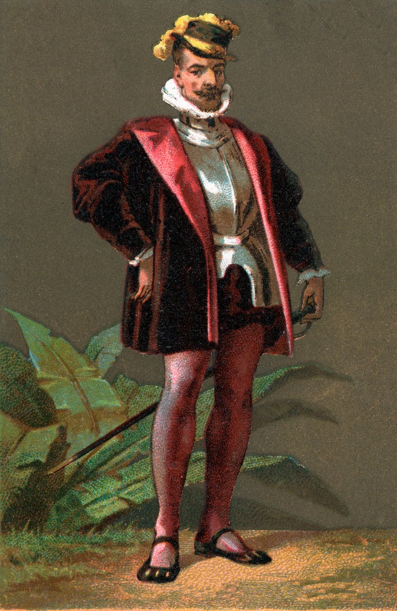 Hernando (Hernan) Cortes (Cortez) (1485-1547) conquistatore spagnolo del Messico. Cromolitografia Collezione privata da Anonymous Anonymous