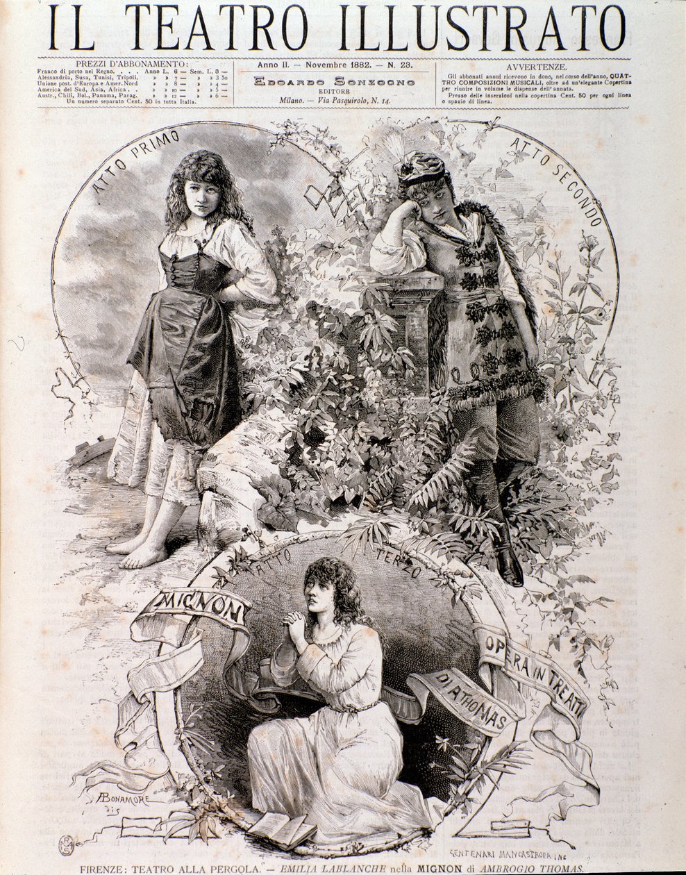 Illustrazione per Mignon, opera di Ambroise Thomas da Anonymous Anonymous