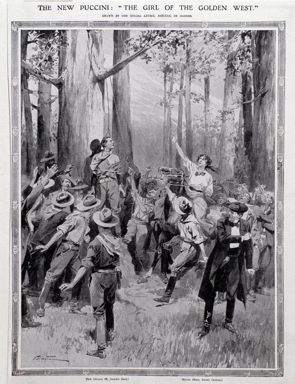 Illustrazione per La fanciulla del West, opera di Puccini da Anonymous Anonymous
