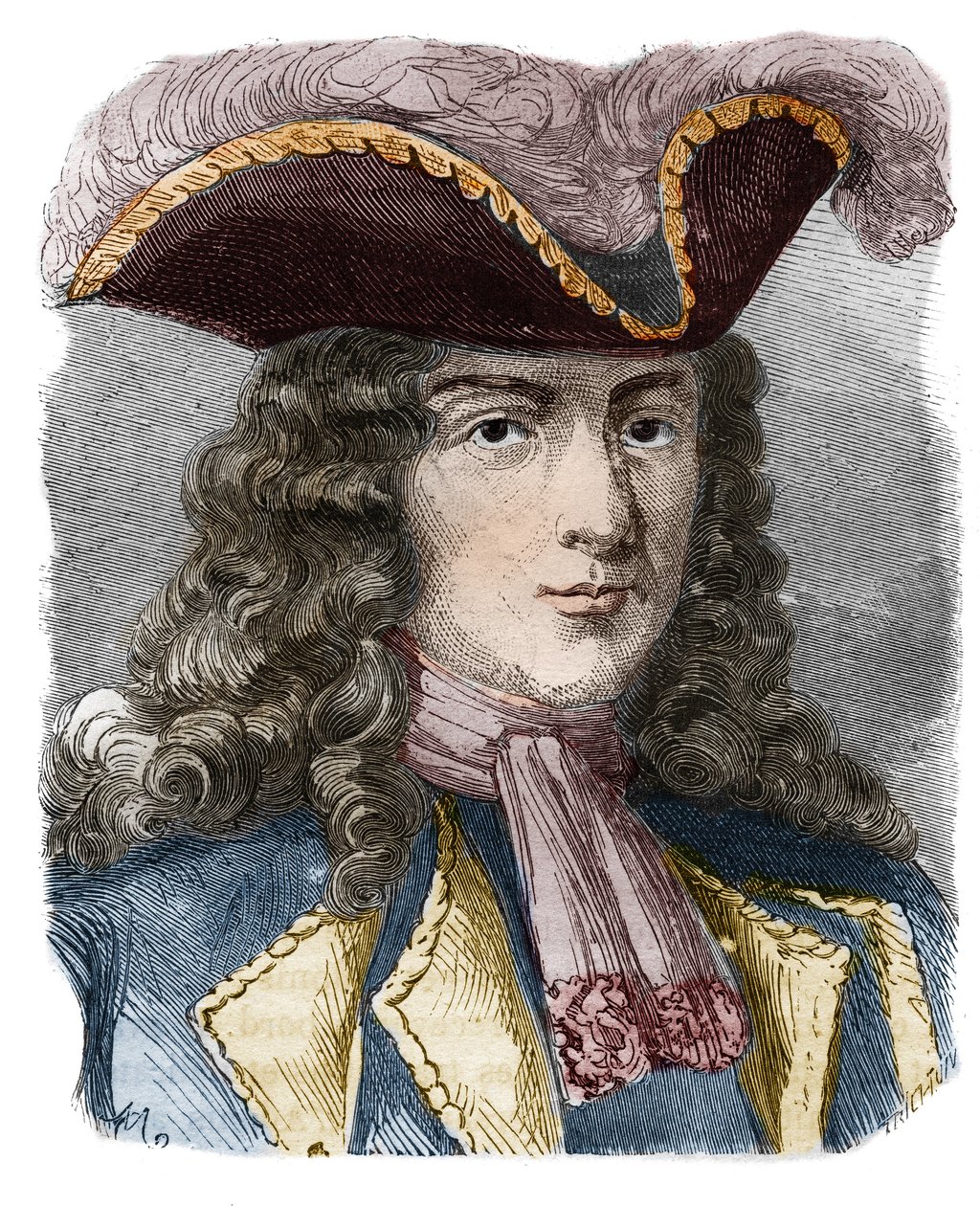 Jean-Bernard Louis de Saint Jean, Barone de Pointis (1645-1707), ammiraglio e corsaro francese. Incisione del XIX secolo. Collezione privata da Anonymous Anonymous