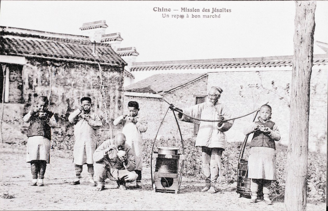 Missione dei gesuiti che fornisce pasti economici in Cina Fotografia dell