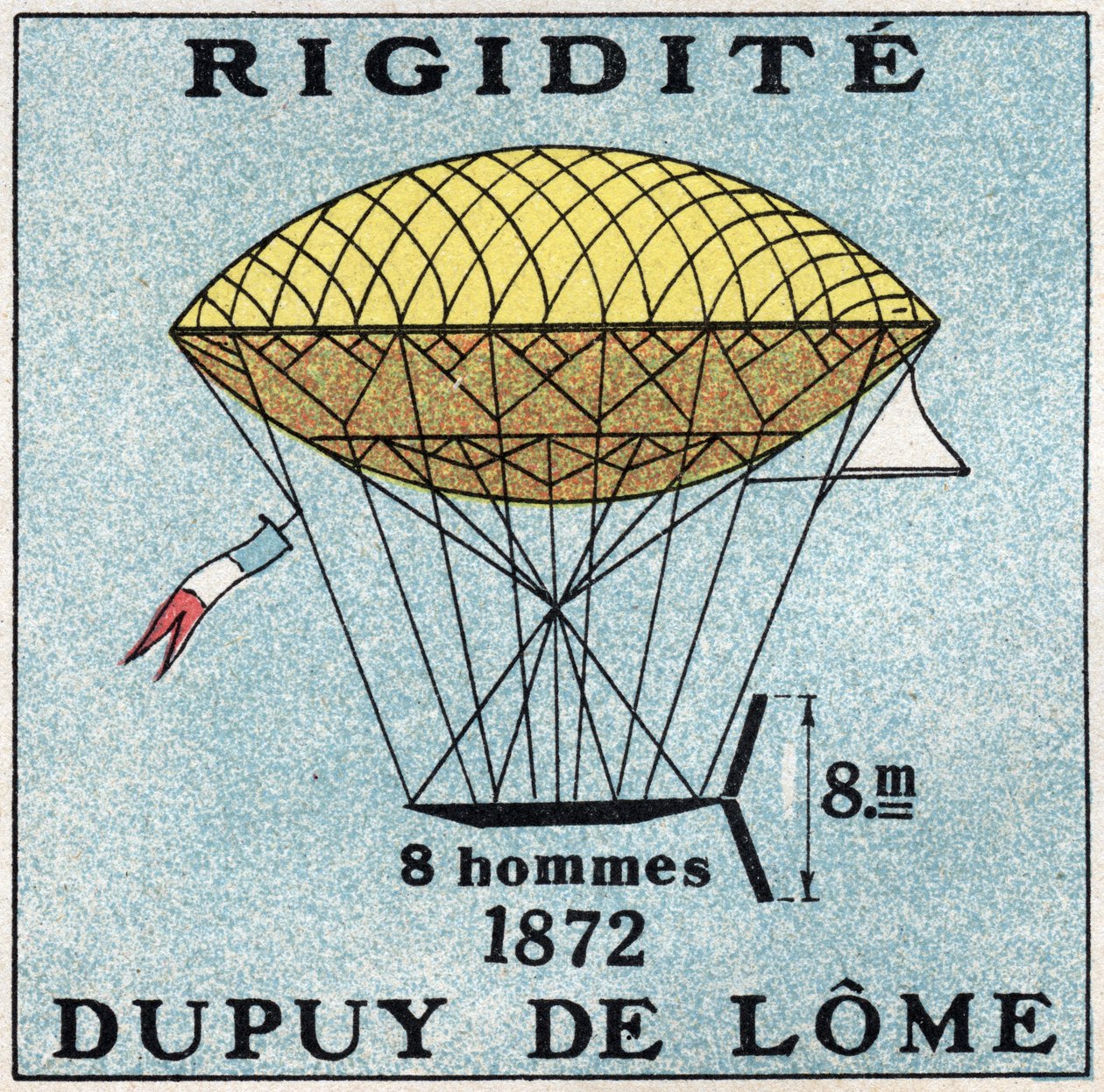 I palloni: pallone frenato di Henri Dupuy de Lome (1816-1885) nel 1872. Illustrazione anonima del 1925. Collezione privata da Anonymous Anonymous