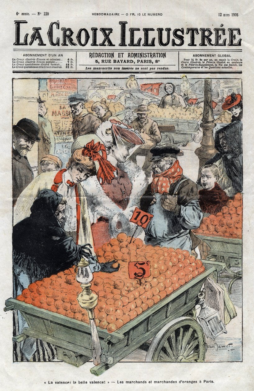 I venditori di arance (La valence) a Parigi nel 1905 - copertina di 
