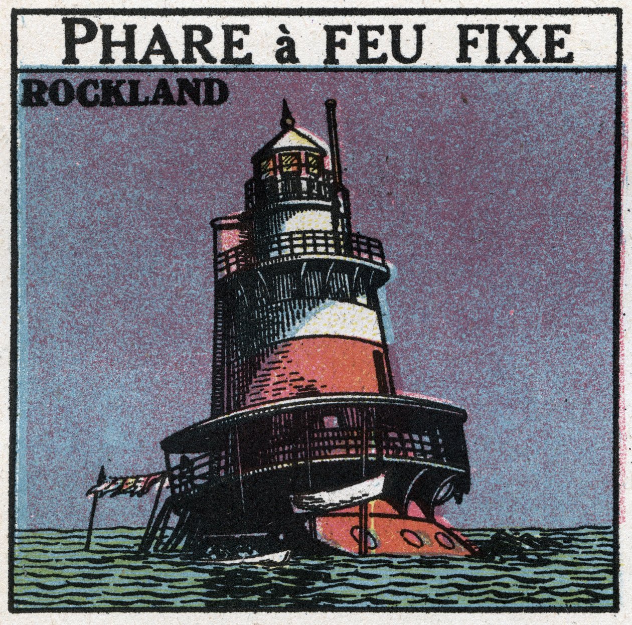 Segnali luminosi: faro di Rockland. Illustrazione anonima del 1925. Collezione privata da Anonymous Anonymous