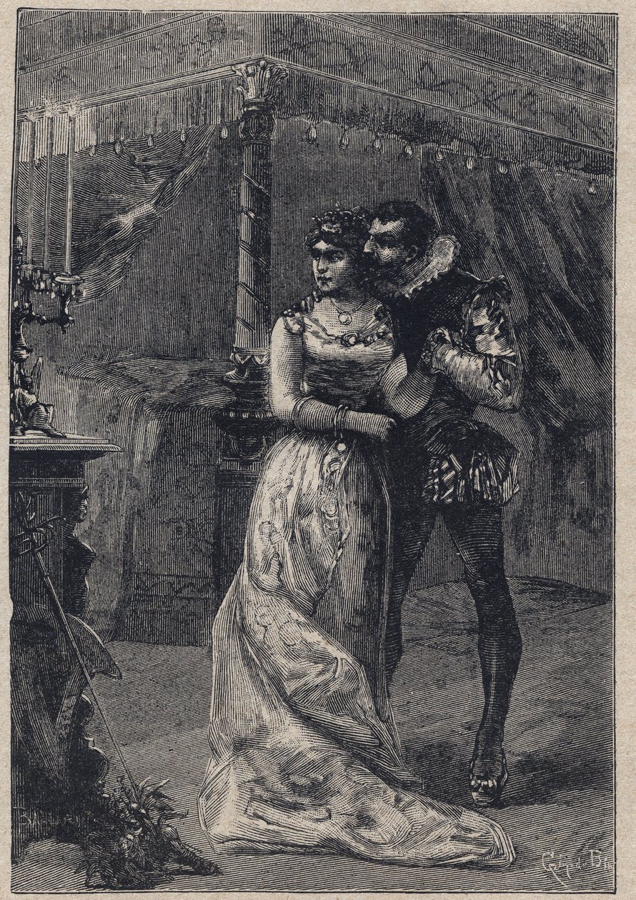 Lucrezia Borgia con il suo primo marito Giovanni Sforza d