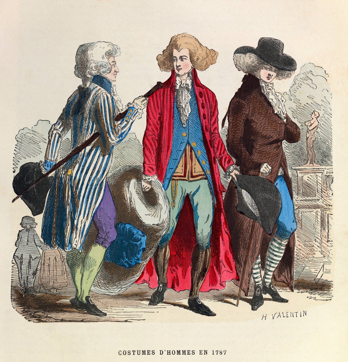 Costumi maschili nel 1787 - collezione privata da Anonymous Anonymous