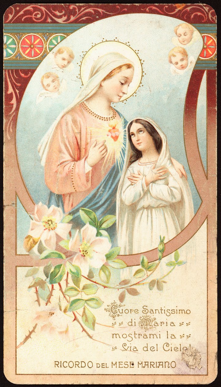 Nostra Signora che Protegge e Guida la Via al Paradiso. Immagine pia. XX secolo. Collezione privata da Anonymous Anonymous