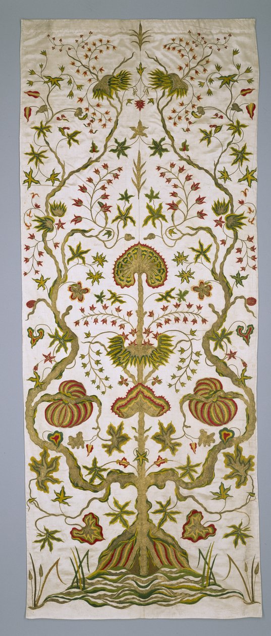 Pannello da un set di tendaggi da letto, c.1705-25 da Anonymous Anonymous