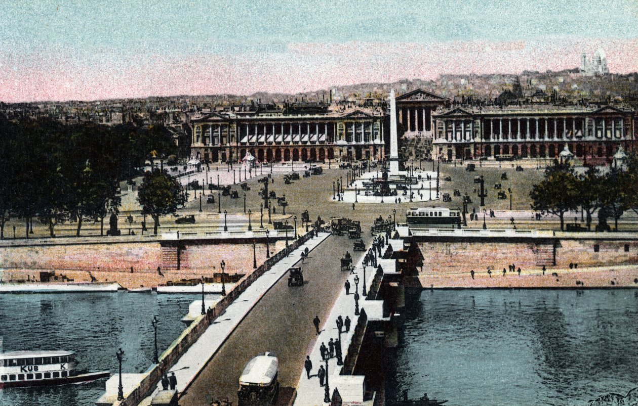 Parigi: panorama del ponte e Place de la Concorde con l