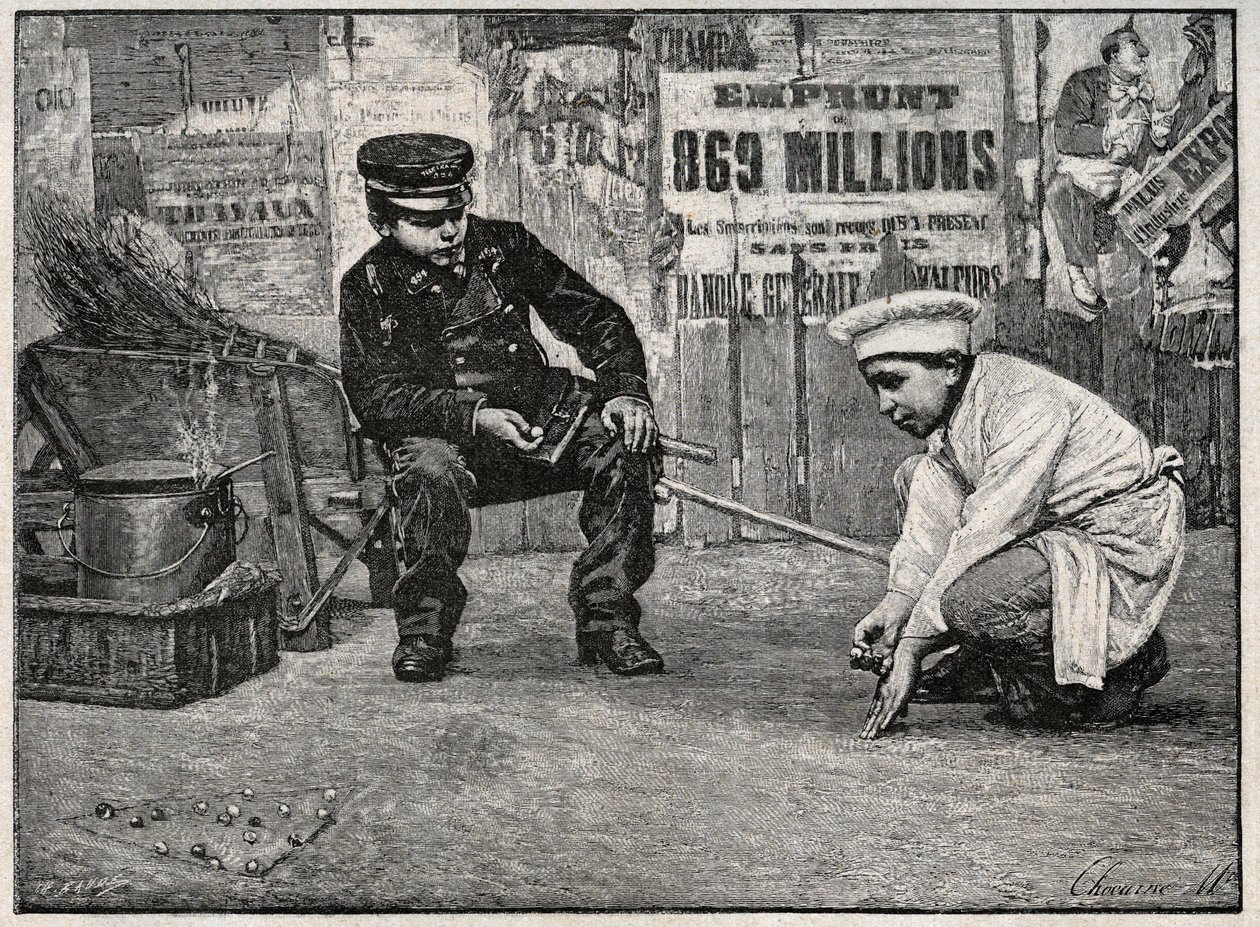 Part of Balls. Incisione della fine del XIX secolo. Collezione privata da Anonymous Anonymous