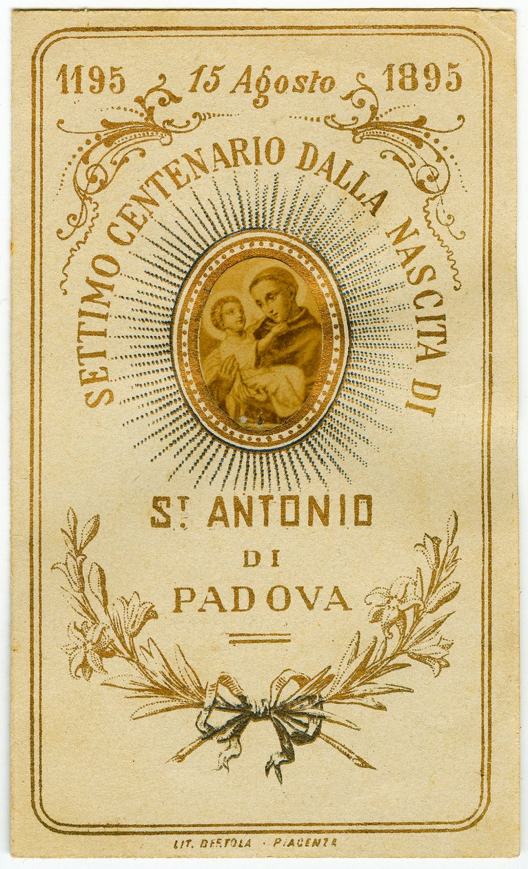 Immagine pia: Immagine sacra che celebra il compleanno di sant