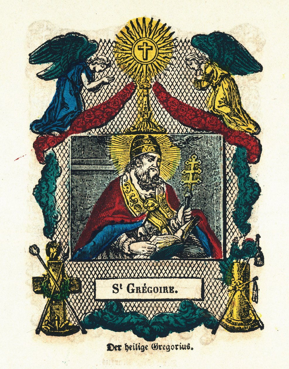 Immagine pia: San Gregorio I il Grande. Incisione del XIX secolo Collezione privata da Anonymous Anonymous