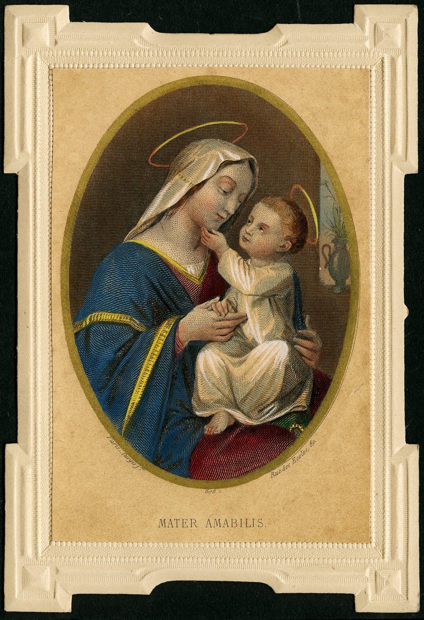 Immagine pia: Vergine Maria con Gesù da Anonymous Anonymous