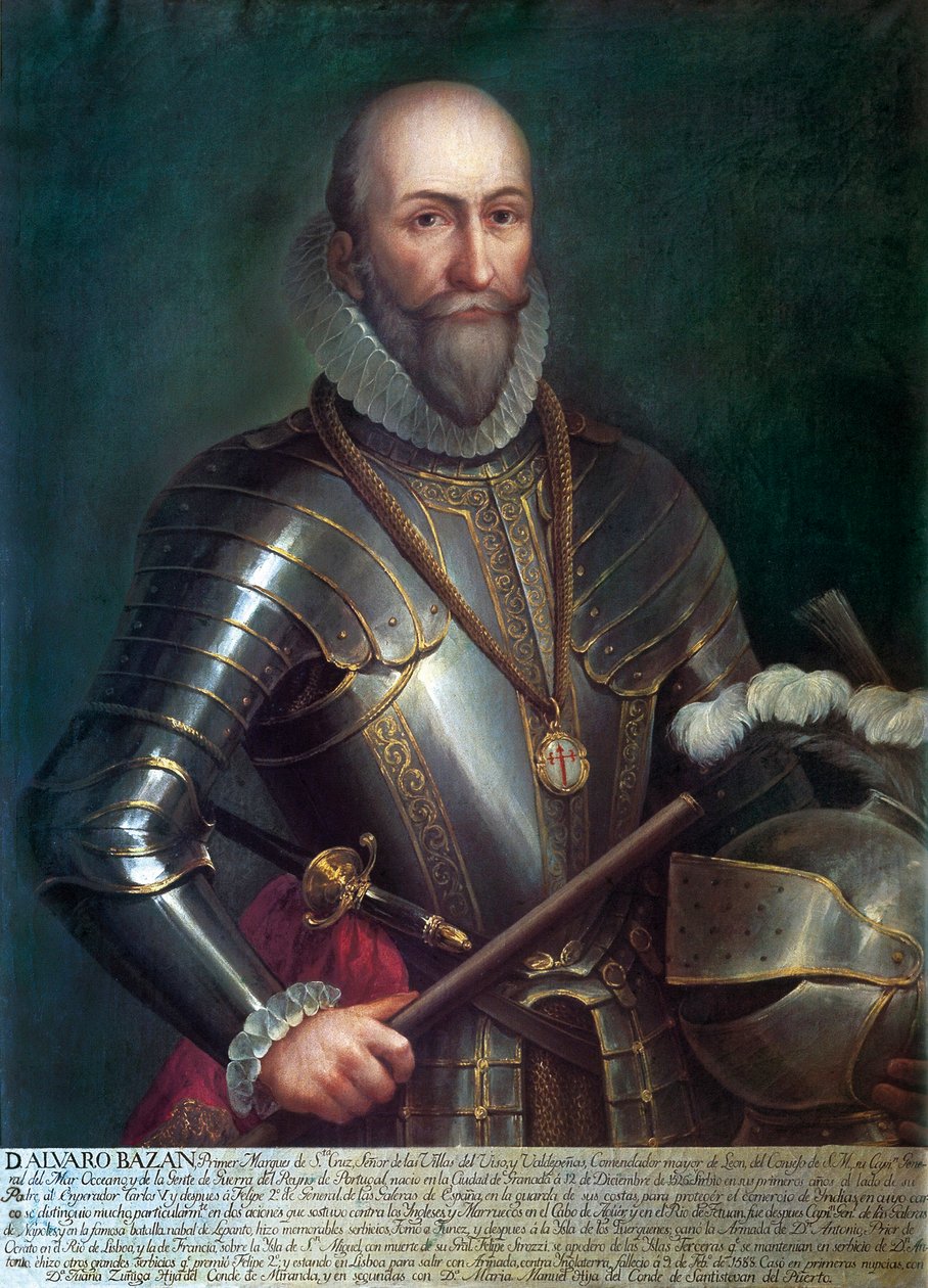 Ritratto di Álvaro de Bazán y Guzmán, primo marchese di Santa Cruz (1526-1588) da Anonymous Anonymous