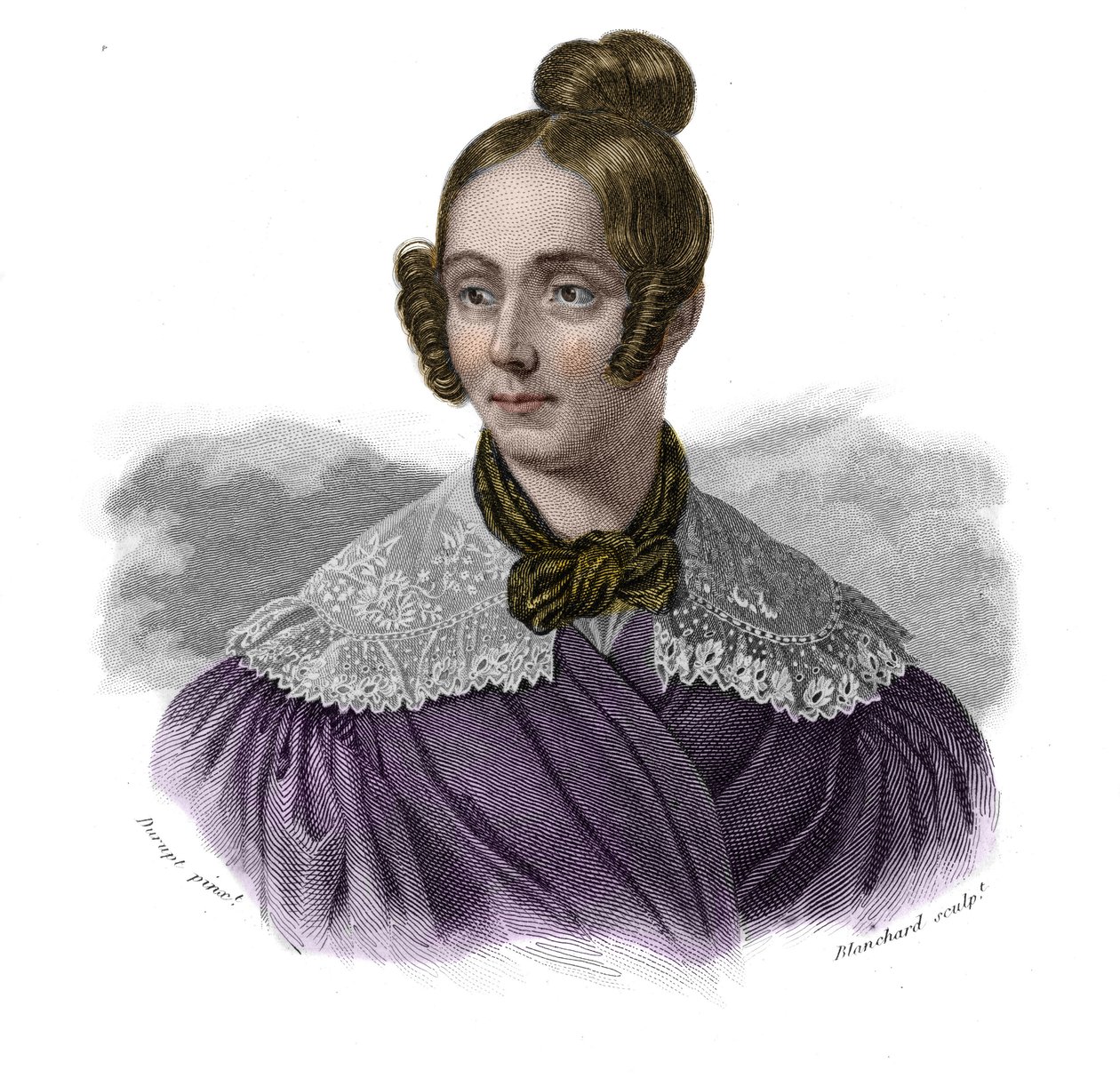 Ritratto di Mademoiselle Didion (Barbe Francoise Madeleine Didion) (1798-1836) in "Portraits et histoire des hommes utile: hommes et femmes de tous pays et di tutte le condizioni, che hanno acquisito diritti al riconoscimento degli uomini" da Anonymous Anonymous