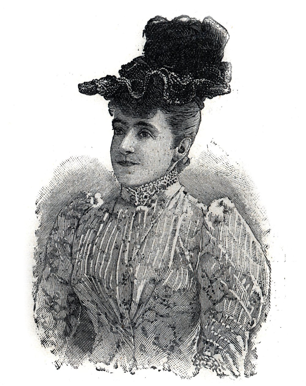 Ritratto di Adelina Patti (1843-1919), cantante italiana. Incisione in "Le Petit Parisien" da Anonymous Anonymous