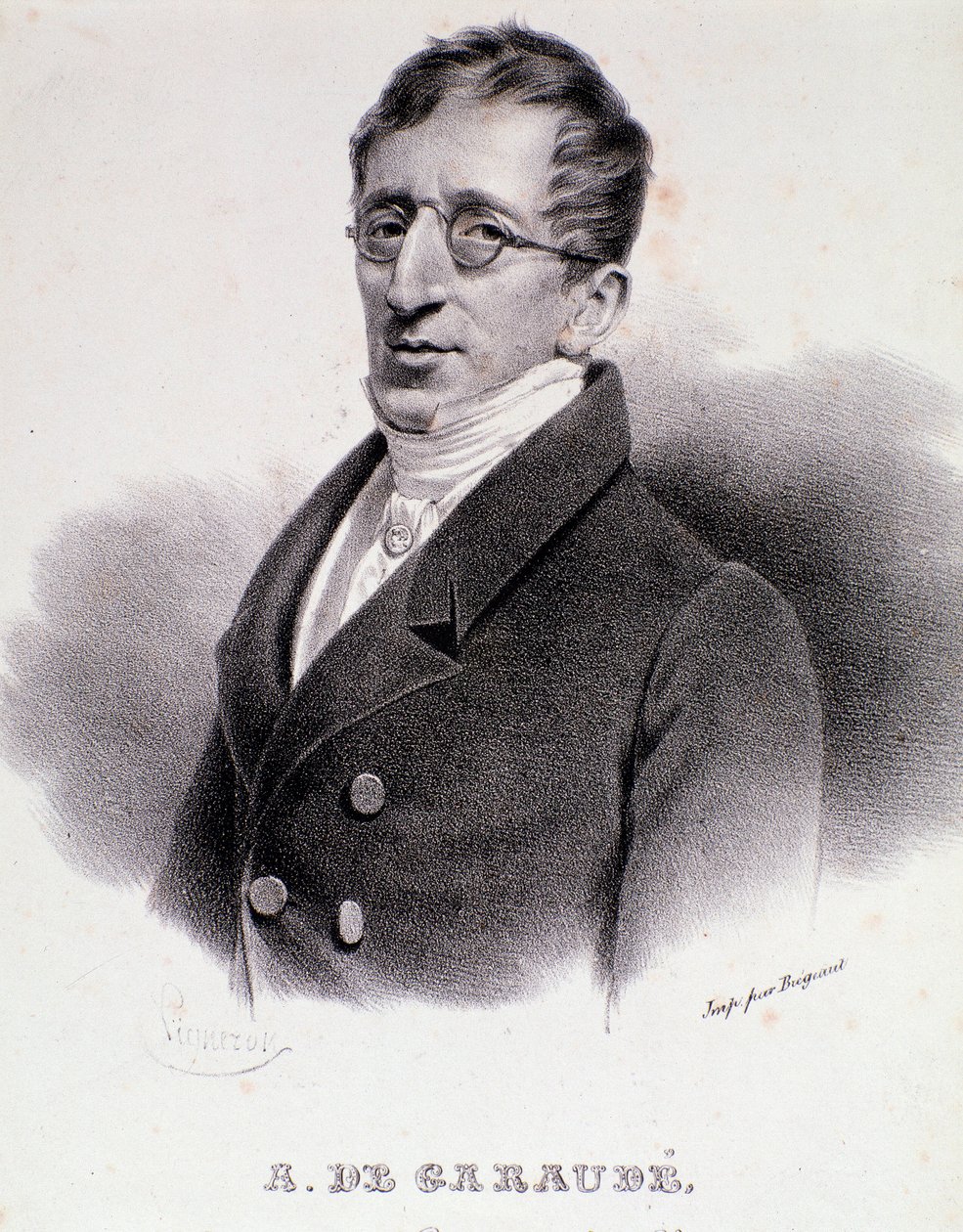 Ritratto di Alexis de Garaude (1779-1852), compositore francese. XIX secolo da Anonymous Anonymous