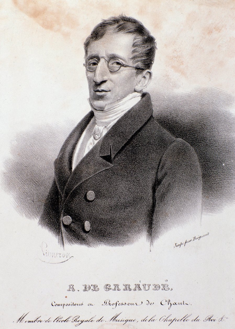 Ritratto di Alexis de Garaude (1779-1852), compositore francese. XIX secolo da Anonymous Anonymous
