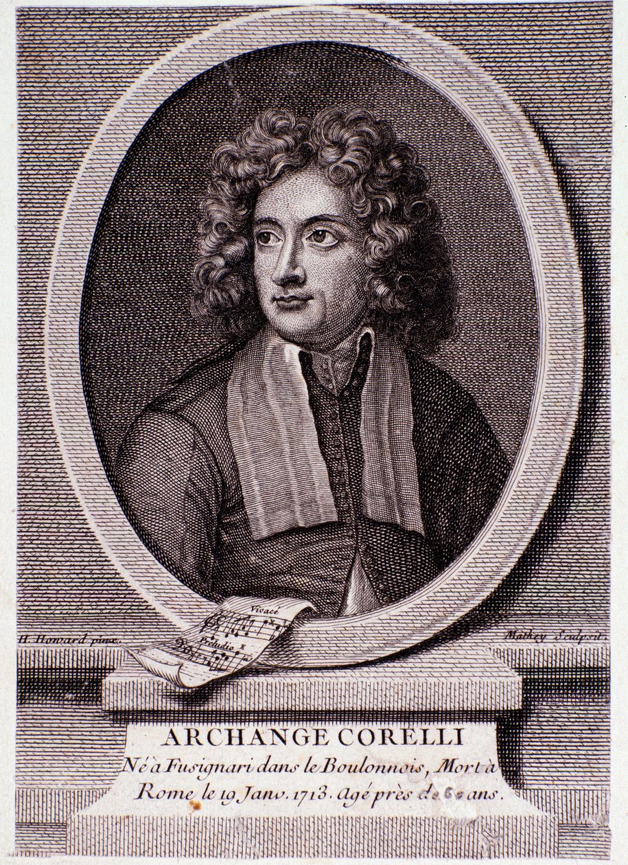 Ritratto di Arcangelo Corelli (incisione) da Anonymous Anonymous