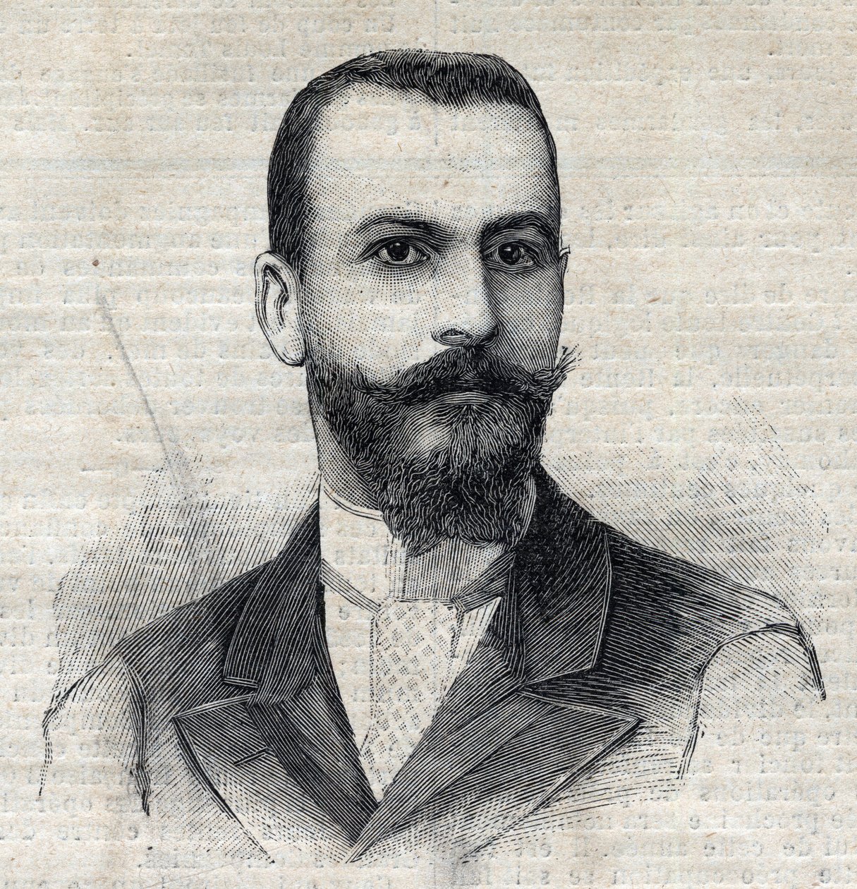 Ritratto di Casimir Maistre (1867-1957), esploratore francese in Africa. Incisione in "Le Petit Parisien" da Anonymous Anonymous