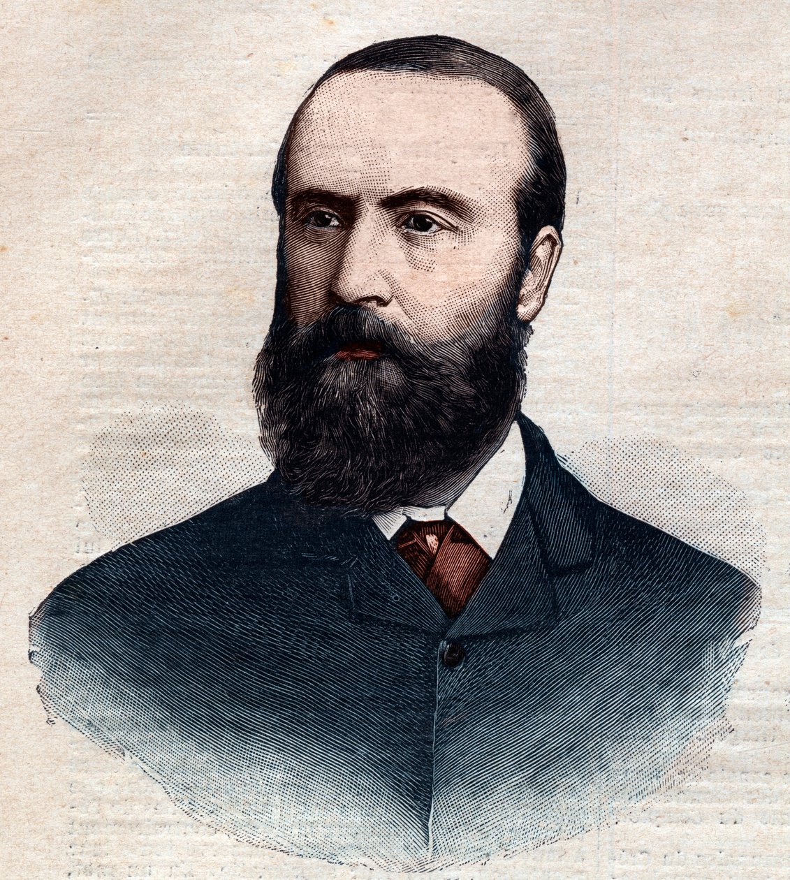 Ritratto di Charles Stewart Parnell (1846-1891), politico irlandese. Incisione in "Le petit Parisien" del 1891. Collezione privata. da Anonymous Anonymous